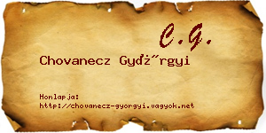 Chovanecz Györgyi névjegykártya