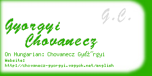 gyorgyi chovanecz business card